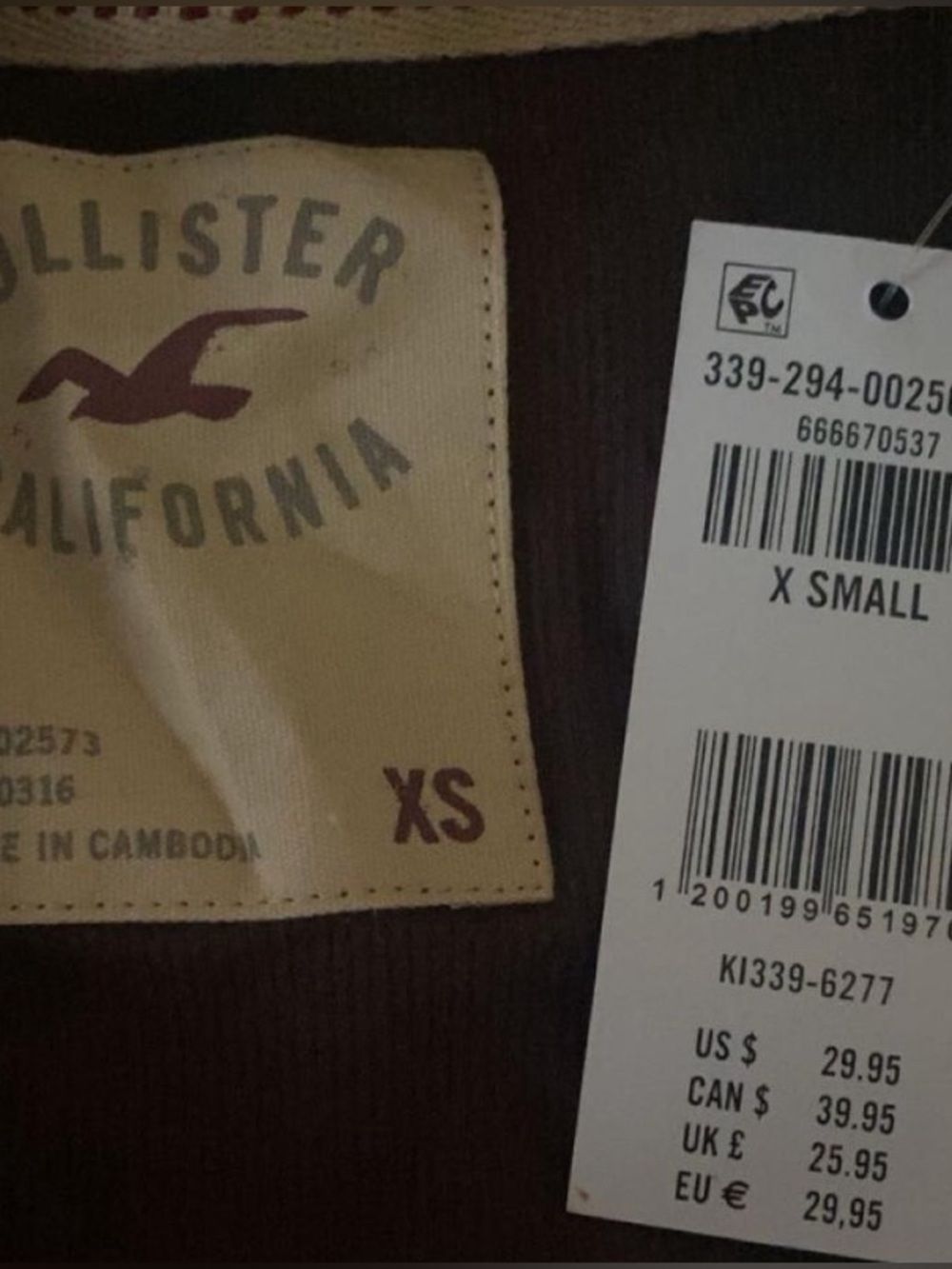 Hollister Women’s Short Sleeve Hoodie in Dark Brown